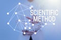 Writing displaying text Scientific Method. Business approach Principles Procedures for the logical hunt of knowledge Royalty Free Stock Photo