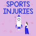 Writing displaying text Sports Injuries. Business idea injuries that occur when engaging in sports or exercise