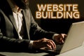 Writing displaying text Website Building. Conceptual photo site is constructed according to the clients needs Frame With