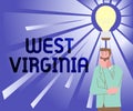 Sign displaying West Virginia. Business showcase United States of America State Travel Tourism Trip Historical