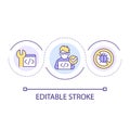 Writing error-free code loop concept icon Royalty Free Stock Photo