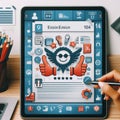 Writing feedback platform interface with document upload, comen