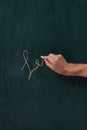 Writing on green chalkboard Royalty Free Stock Photo