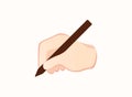 Writing hand icon. Hand gesture emoji vector