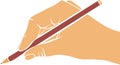 Writing hand with pencil Royalty Free Stock Photo