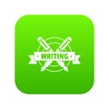 Writing icon green vector Royalty Free Stock Photo