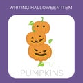 Writing Halloween Item Worksheet