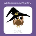 Writing Halloween Item Worksheet
