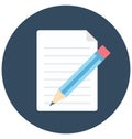 Writing Isolated Vector icon that can be easily edit or modified Royalty Free Stock Photo