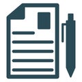 Writing Isolated Vector Icon easily editable Royalty Free Stock Photo