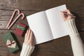 Writing a letter to Santa Royalty Free Stock Photo