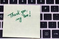 Writing love text on memo post reminder. Sticker with lovely message. Text on notepaper