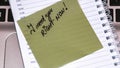 Writing love text on memo post reminder. Sticker with lovely message. Text on notepaper