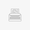 Writing machine vector icon