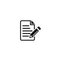 Writing memo icon and simple flat symbol for website,mobile,logo,app,UI