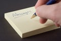 Writing Messages Royalty Free Stock Photo