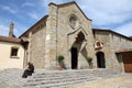 Writing monk near Convento di San Francesco, Italy