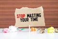 Writing Motivational Text Stop Wasting Your Time Royalty Free Stock Photo