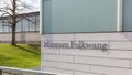 Writing Museum Folkwang, at the facade of the main building.