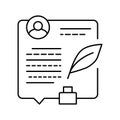 writing news article line icon vector illustration