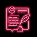 writing news article neon glow icon illustration