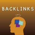 Writing note showing Backlinks. Business photo showcasing incoming hyperlink from one web page to another big website