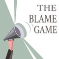 Writing note showing The Blame Game. Business photo showcasing A situation when people attempt to blame one another