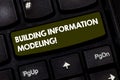 Writing note showing Building Information Modeling. Business photo showcasing an intelligent 3D modelbased process Royalty Free Stock Photo