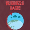 Writing note showing Business Case. Business photo showcasing provides justification for undertaking a project or Royalty Free Stock Photo