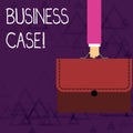 Writing note showing Business Case. Business photo showcasing provides justification for undertaking a project or