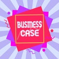 Writing note showing Business Case. Business photo showcasing provides justification for undertaking a project or program