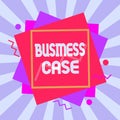 Writing note showing Business Case. Business photo showcasing provides justification for undertaking a project or program Royalty Free Stock Photo