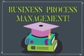 Writing note showing Business Process Management. Business photo showcasing Discipline of improving a business process Color Royalty Free Stock Photo