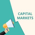 Writing note showing Capital Markets