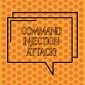 Writing note showing Comanalysisd Injection Attack. Business photo showcasing execution of arbitrary comanalysisds on Royalty Free Stock Photo