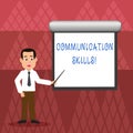 Writing note showing Communication Skills. Business photo showcasing ability to convey information to another Royalty Free Stock Photo