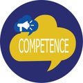 Writing note showing Competence. Business photo showcasing Knowledge Ability to do something successfully efficiently