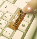 Writing note showing Connect Everywhere. Business photo showcasing channel of communication available anywhere and anytime