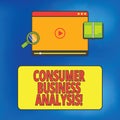 Writing note showing Consumer Business Analysis. Business photo showcasing collect information on the target market s is needs