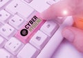 Writing note showing Cyber Hygiene. Business photo showcasing steps that computer users take to improve their cyber security