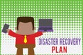 Writing note showing Disaster Recovery Plan. Business photo showcasing having backup measures against dangerous Royalty Free Stock Photo