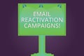 Writing note showing Email Reactivation Campaigns. Business photo showcasing Triggered email for sleeping subscribers