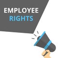 Writing note showing Employee Rights