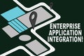 Writing note showing Enterprise Application Integration. Business photo showcasing connecting enterprise applications Road Map