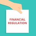 Writing note showing Financial Regulation