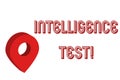 Writing note showing Intelligence Test. Business photo showcasing test designed to measure the ability to think and