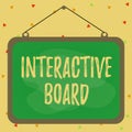 Writing note showing Interactive Board. Business photo showcasing standalone touchscreen computer used independently Asymmetrical