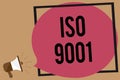 Writing note showing Iso 9001. Business photo showcasing designed help organizations to ensure meet the needs of customers Megapho