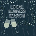 Writing note showing Local Business Search. Business photo showcasing looking for product or service that is locally located Royalty Free Stock Photo