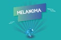 Writing note showing Melanoma. Business photo showcasing A malignant tumor associated with skin cancer Benign moles